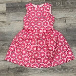 Busy Bees pink geo dress